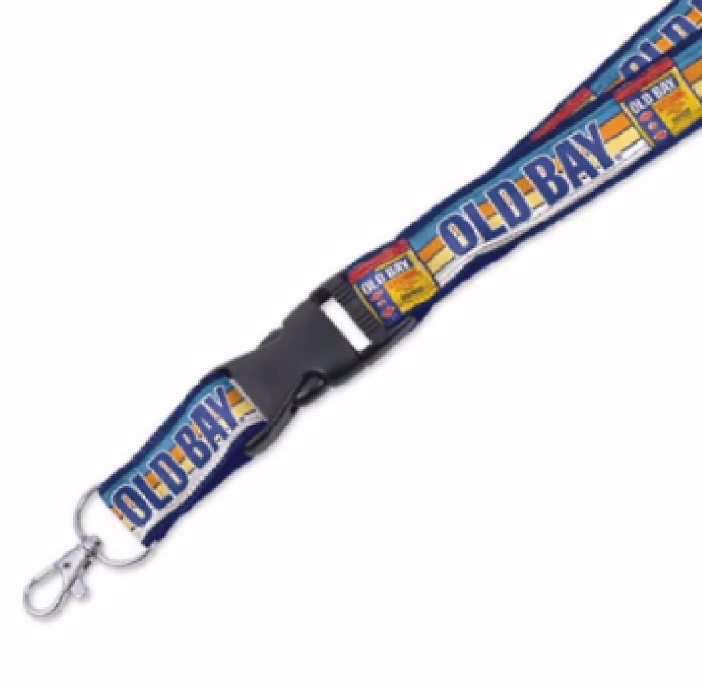 Old Bay Can Logo Multicolor Keyring Keychain and ID Lanyard