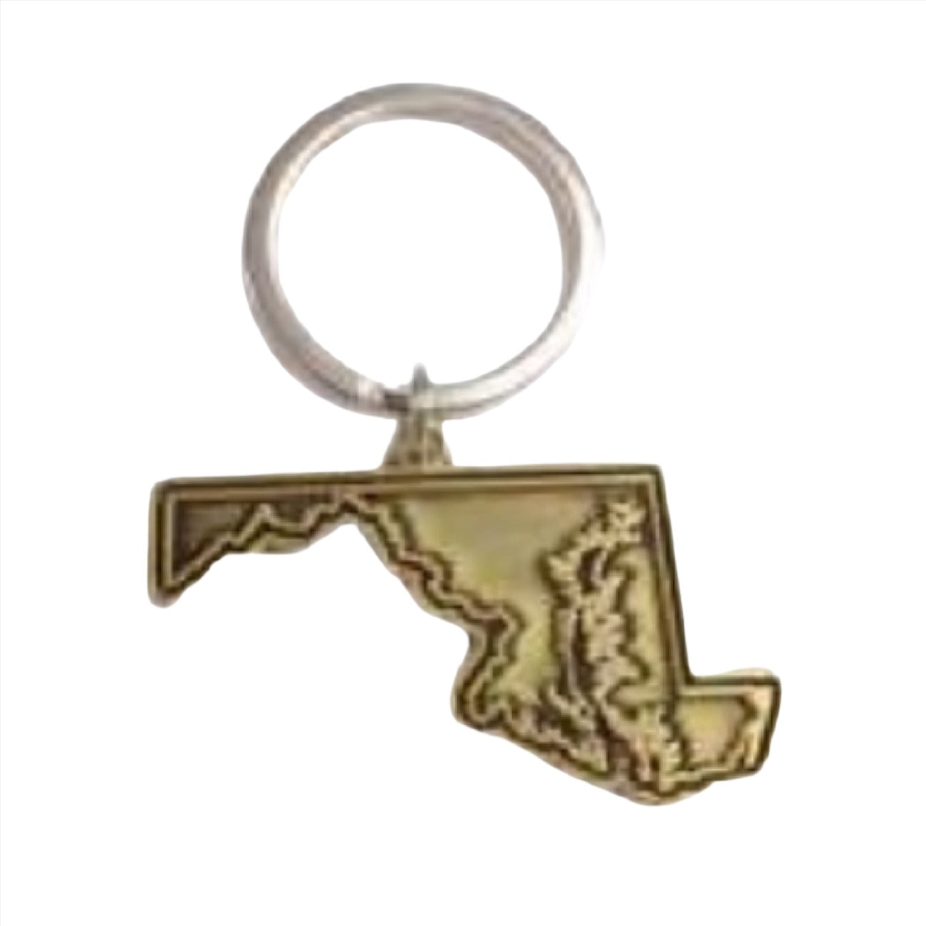 Maryland State Diecut Bronze Alloy Ring Keyring Keychain