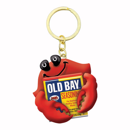 Old Bay Can Crab Hug Key Ring Keychain