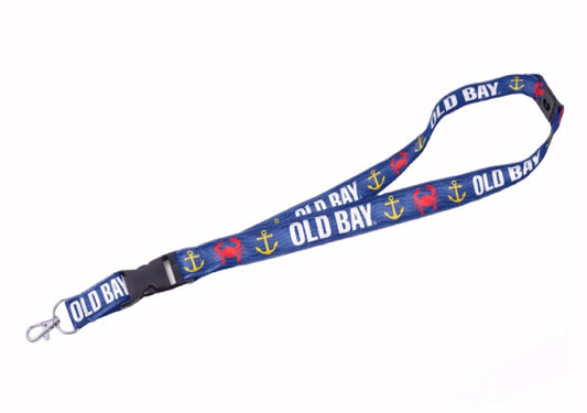 Old Bay Crab and Anchor Keyring and ID Lanyard