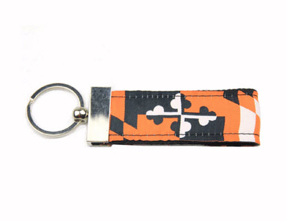 Maryland Flag Orange and Black Mini Key Ring