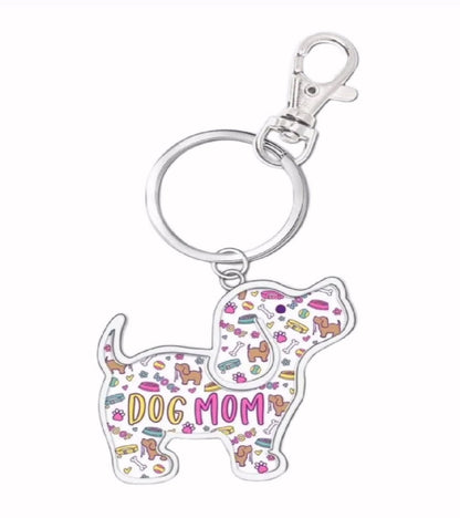 Puppie Love Dog Mom Pup Keychain Key Ring