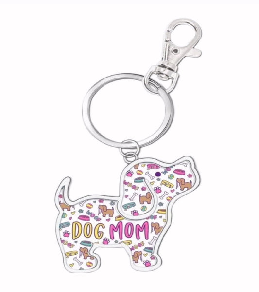 Puppie Love Dog Mom Pup Keychain Key Ring