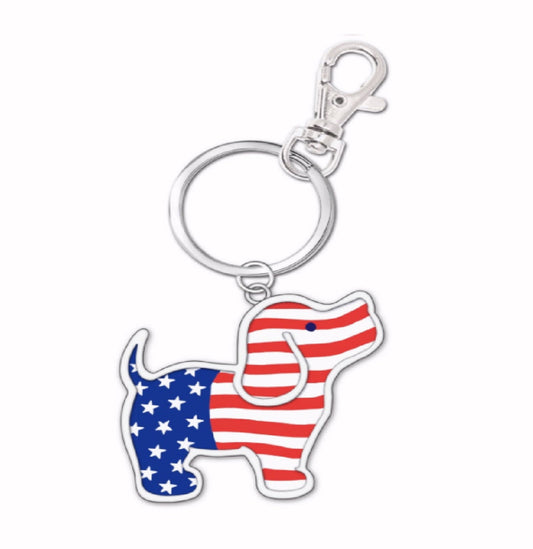 Puppie Love USA Pup Keychain Key Ring