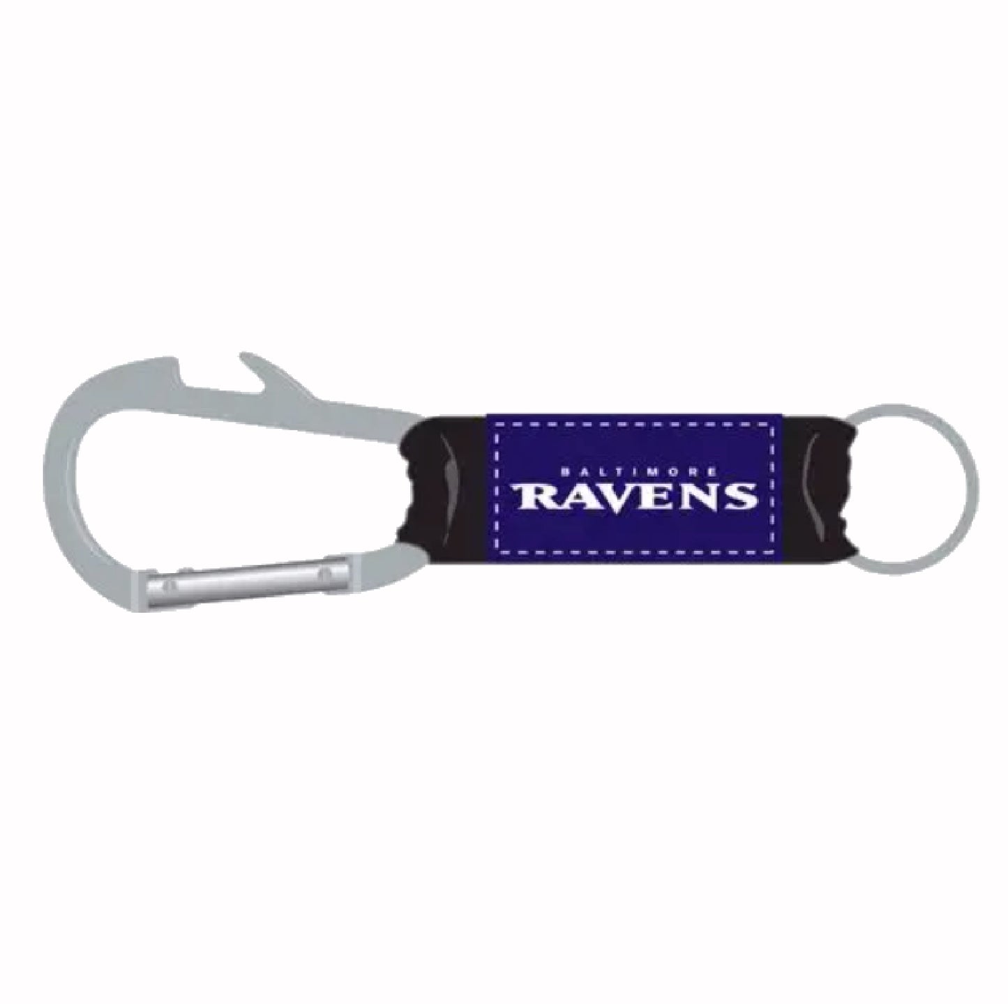 Baltimore Ravens Bottle Opener Carabiner Keychain