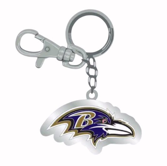Baltimore Ravens Diecut Metal Keychain Key Ring