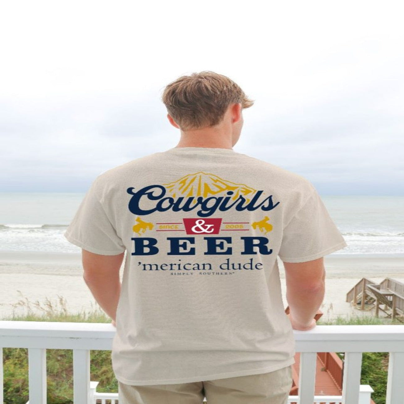 Simply Southern ‘Merican Dude Cowgirls & Beer Short Sleeve T-Shirt