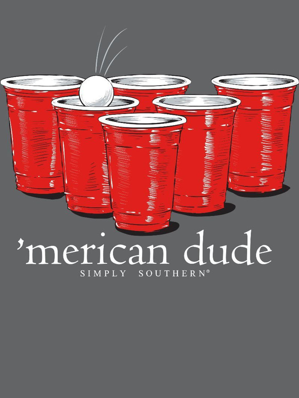 Simply Southern ‘Merican Dude Red Cup Short Sleeve T-Shirt