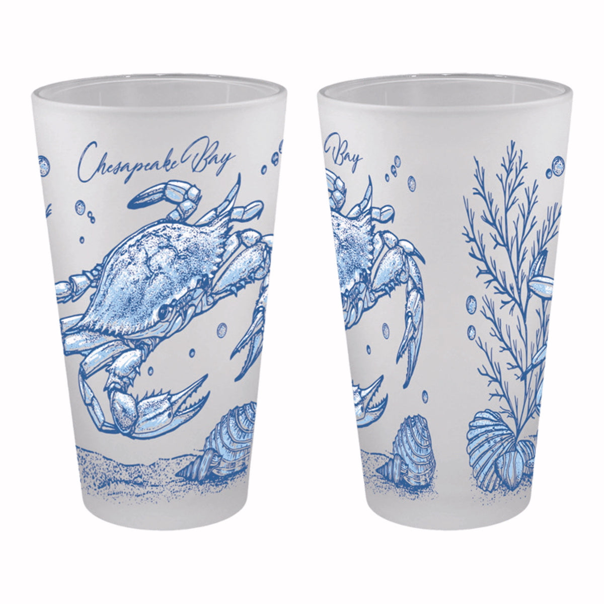 Chesapeake Crab and Clams Pub Style Glass