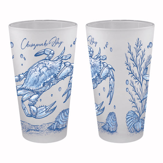 Chesapeake Crab and Clams Pub Style Glass