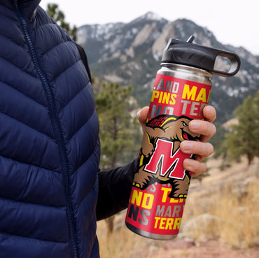 University of Maryland Terrapins Terps 22oz Stainless Steel Metal Drinking Travel Tumbler