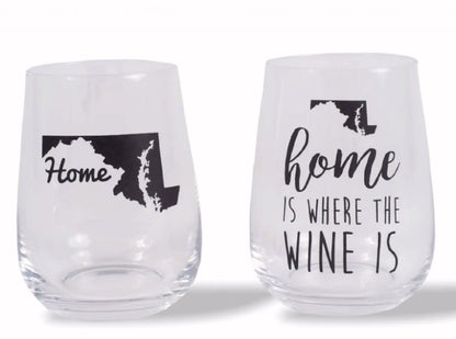 Maryland Home Wine Glass Set