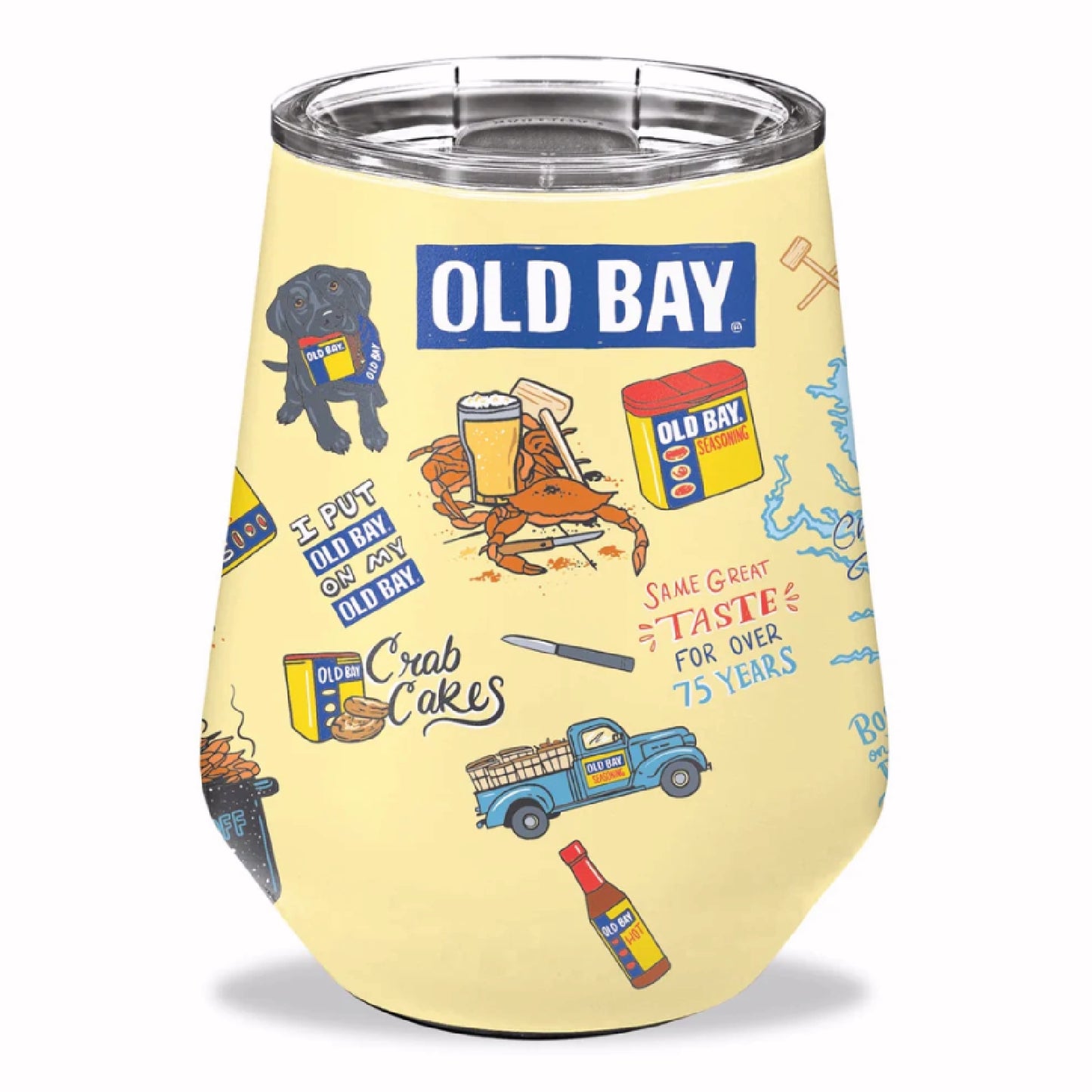 Old Bay Fan Club Memories Metal Hot/Cold Wine 12 Ounce Tumbler