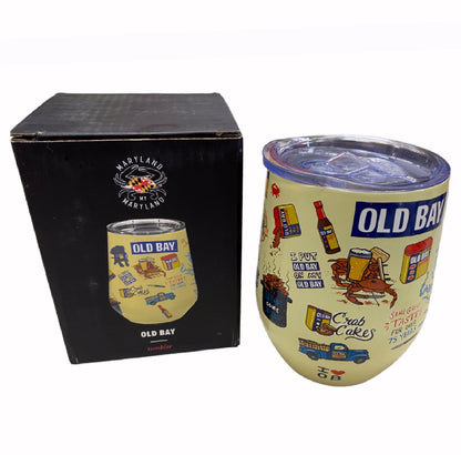 Old Bay Fan Club Memories Metal Hot/Cold Wine 12 Ounce Tumbler