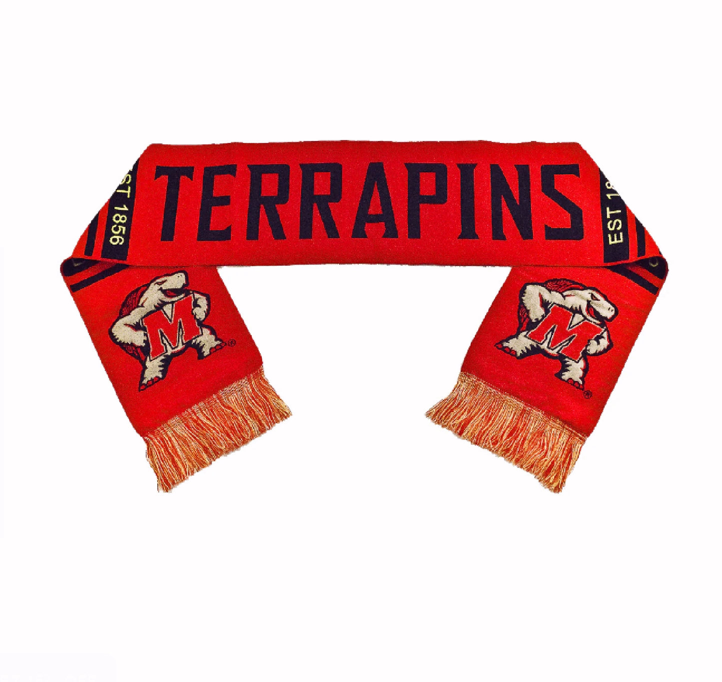 University of Maryland Terrapins Terps Scarf with Fringes