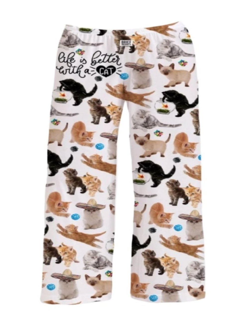 Brief Insanity Life Is Better With A Cat Lounge Pants Pajamas