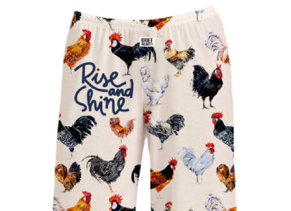 Brief Insanity Rise and Shine Chickens Lounge Pants Pajamas
