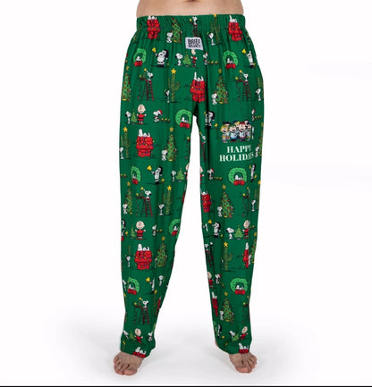 Brief Insanity Snoopy Happy Holidays Lounge Pants Pajamas
