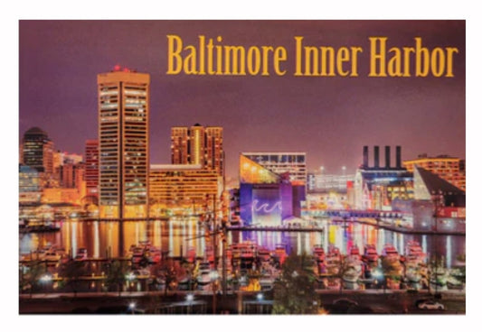 Baltimore Inner Harbor At Night Postcard