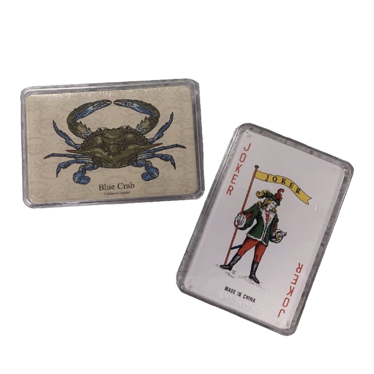 Blue Crab Playing Cards With Carrying Case