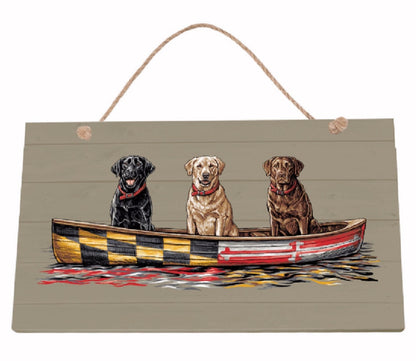 Maryland Dogs On A Cruise Hanging Wall Sign