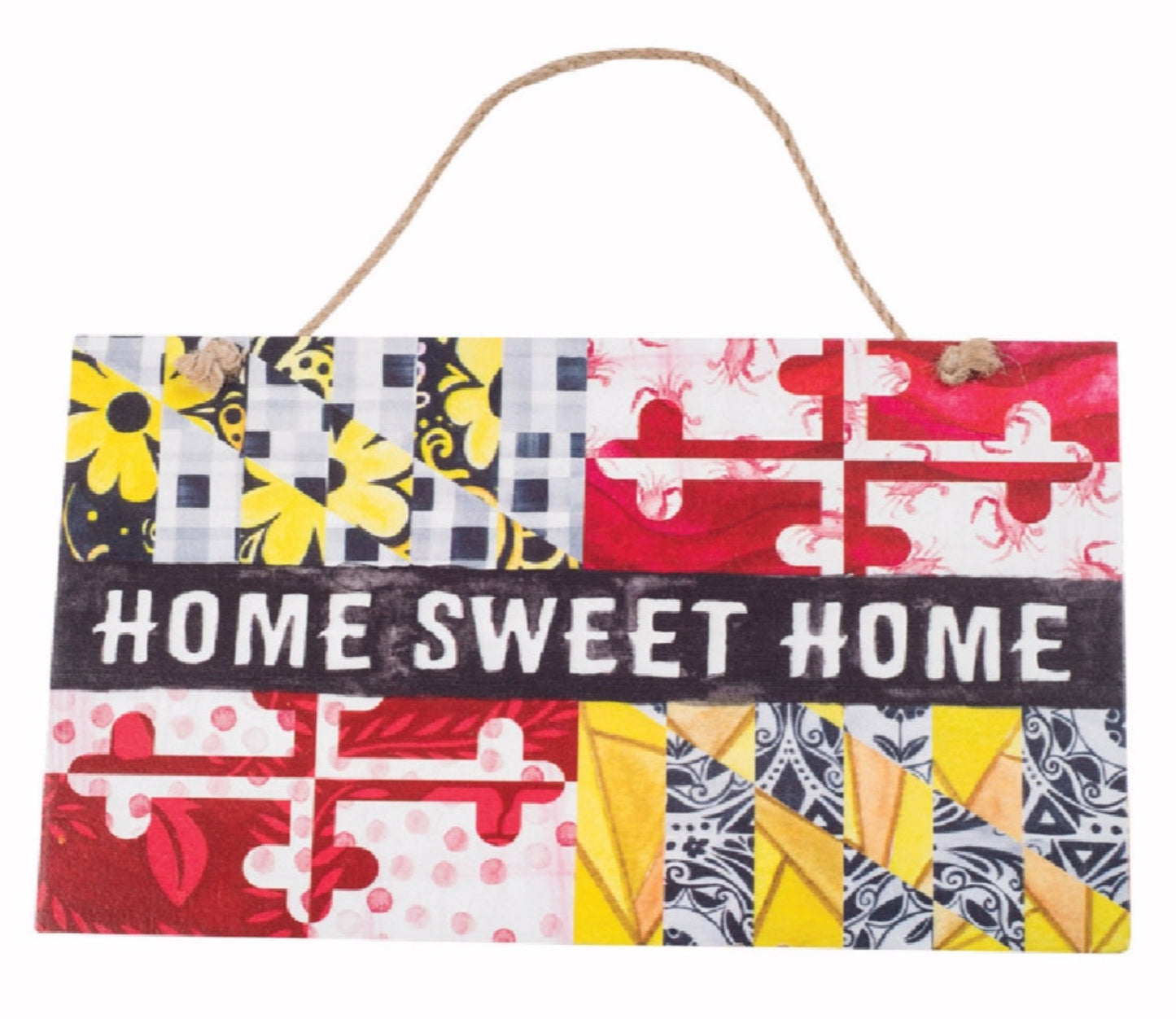 Maryland Quilt Home Sweet Home Hanging Wall Sign