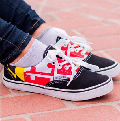 Route One Maryland Flag Casual Tennis Shoes Sneakers