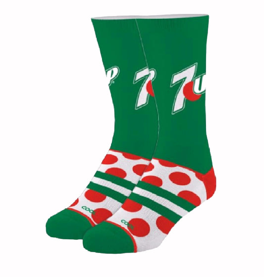 7UP Big Dots Vintage Logo Athletic Crew Socks