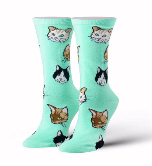 Cats Athletic Black Crew Socks – Medium