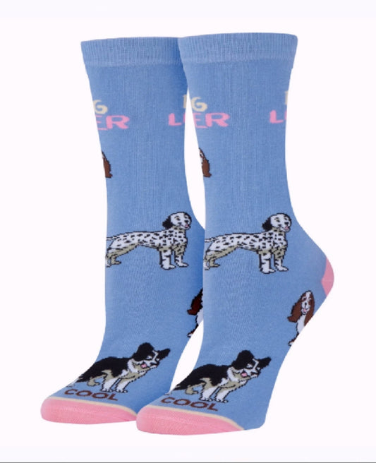 Dog Lover Athletic Black Crew Socks – Medium