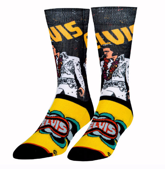 Elvis Rock and Roll Athletic Crew Socks