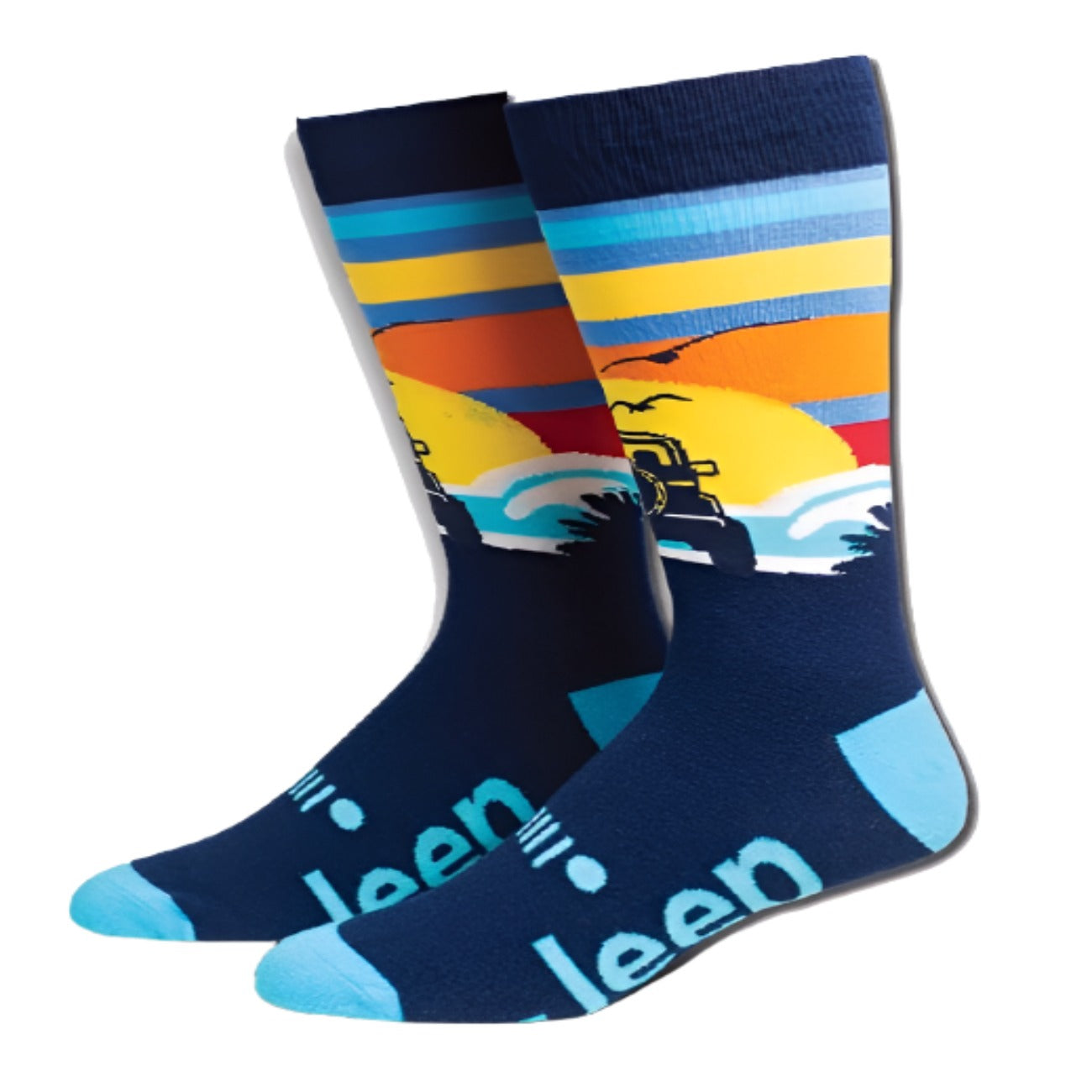 Jeep Sunset Beach Dress Socks