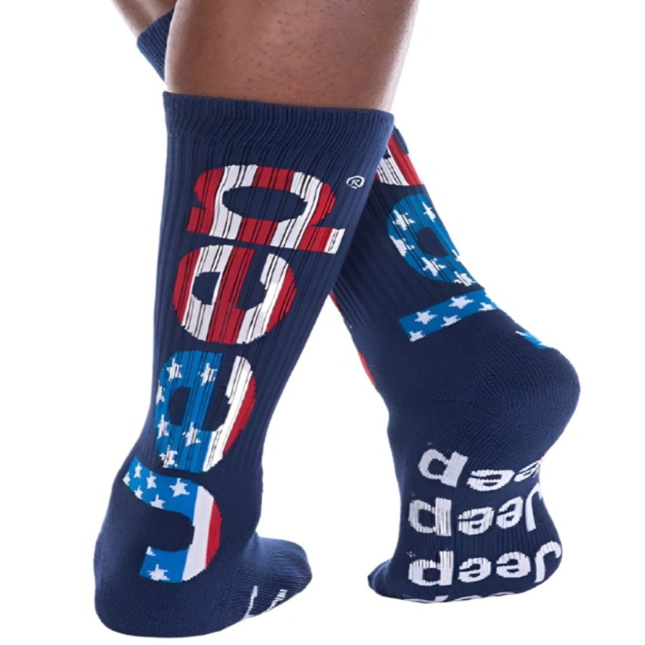 Jeep USA Flag Crew Athletic Socks