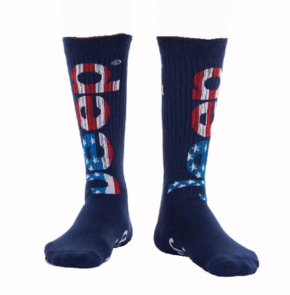 Jeep USA Flag Crew Athletic Socks