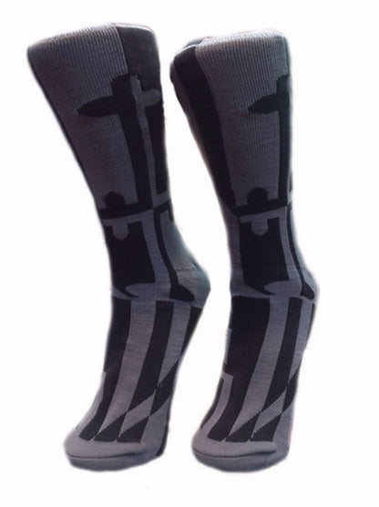 Maryland Flag Grey Sport Crew Dress Socks