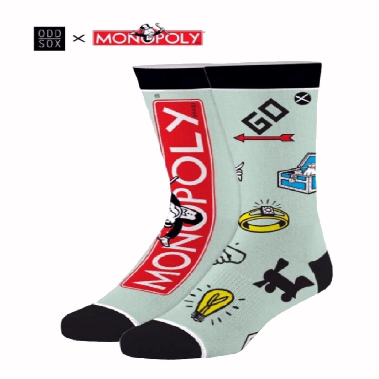 Monopoly Split Style Athletic Crew Socks