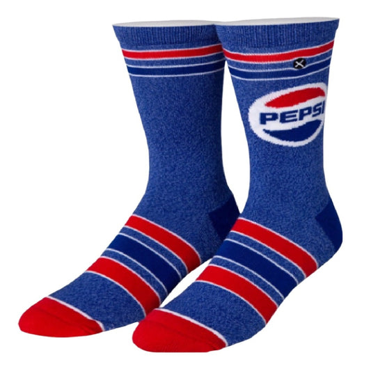 Pepsi Retro Blue Striped Dress Socks