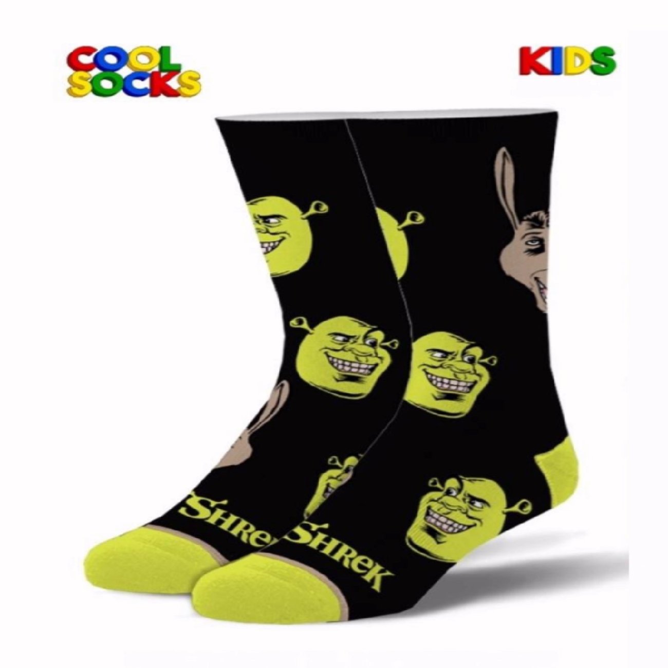 Shrek the Ogre and Donkey Athletic Kids Crew Socks