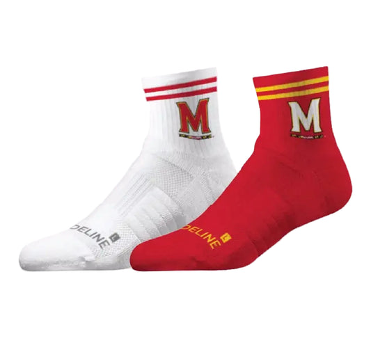 University of Maryland Terrapins Terps Half Calf Knit Socks (set of two)