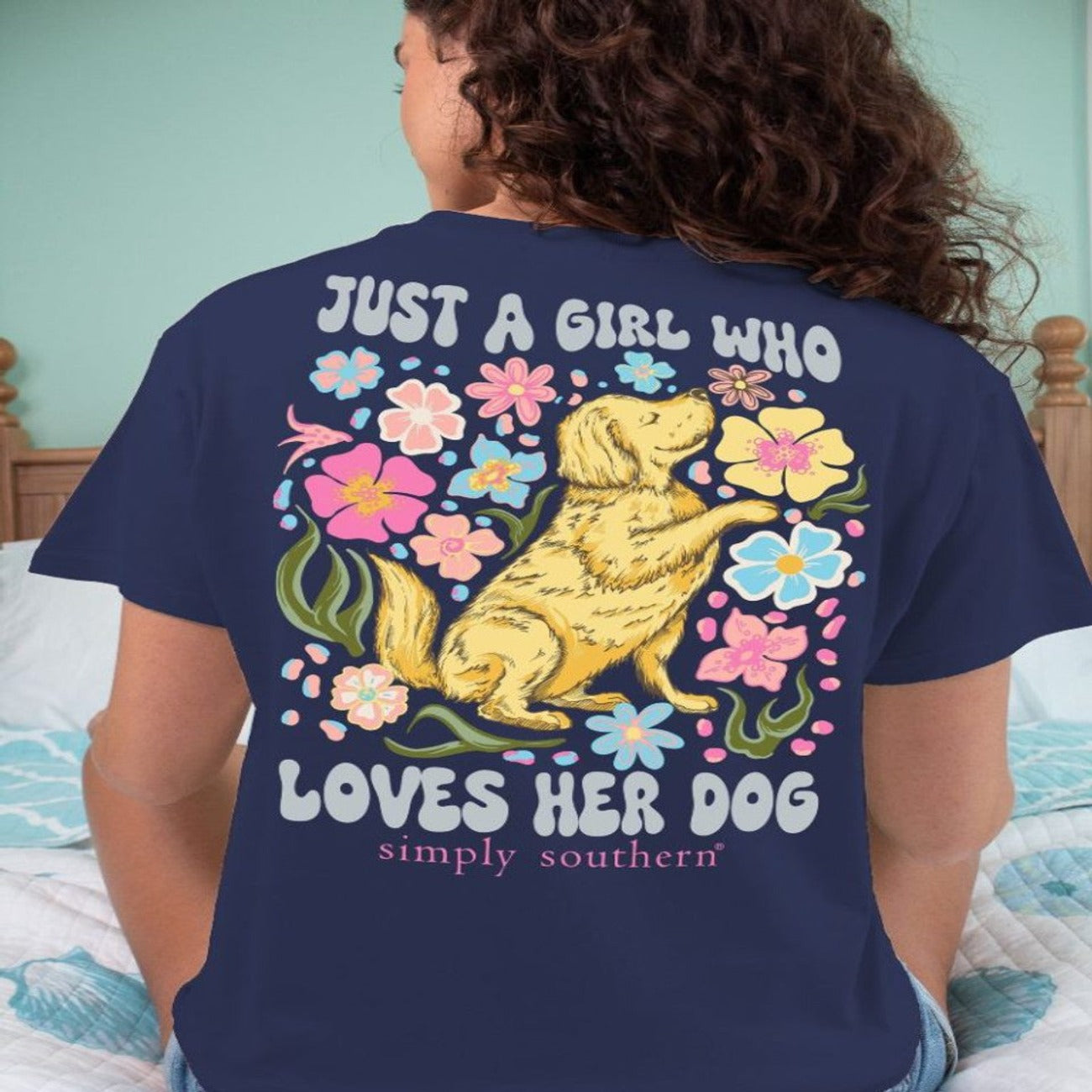 Simply Southern Just A Girl Who Loves Her Dog Short Sleeve T-Shirt