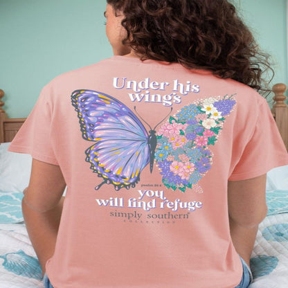 Simply Southern Under His Wings You Will Find Refuge Short Sleeve T-Shirt