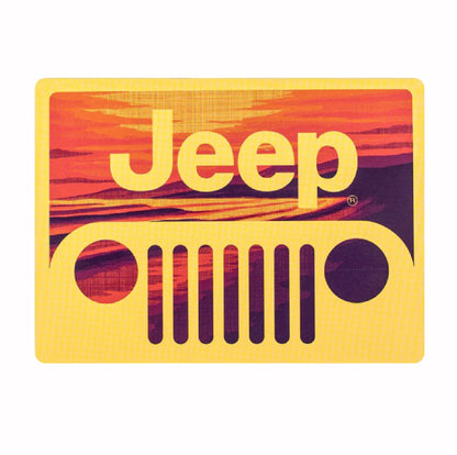 Jeep Sunset Grill Logo Heavy Duty Vinyl Sticker