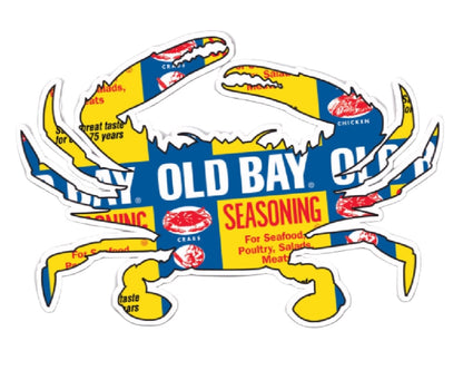 Old Bay Can Crab Sticker Decal