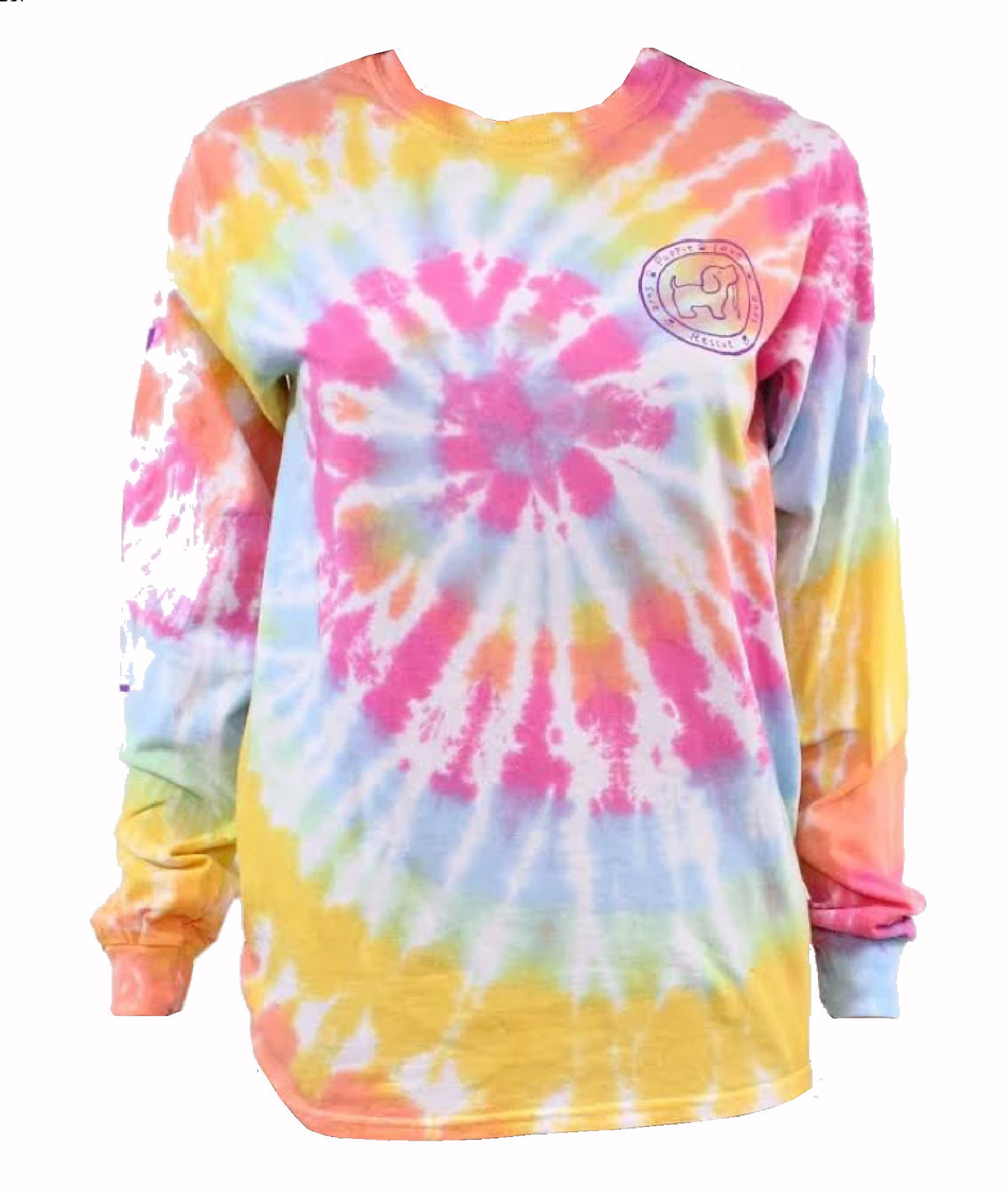 Puppie Love Youth Dog Tie Dye Long Sleeve Sweatshirt