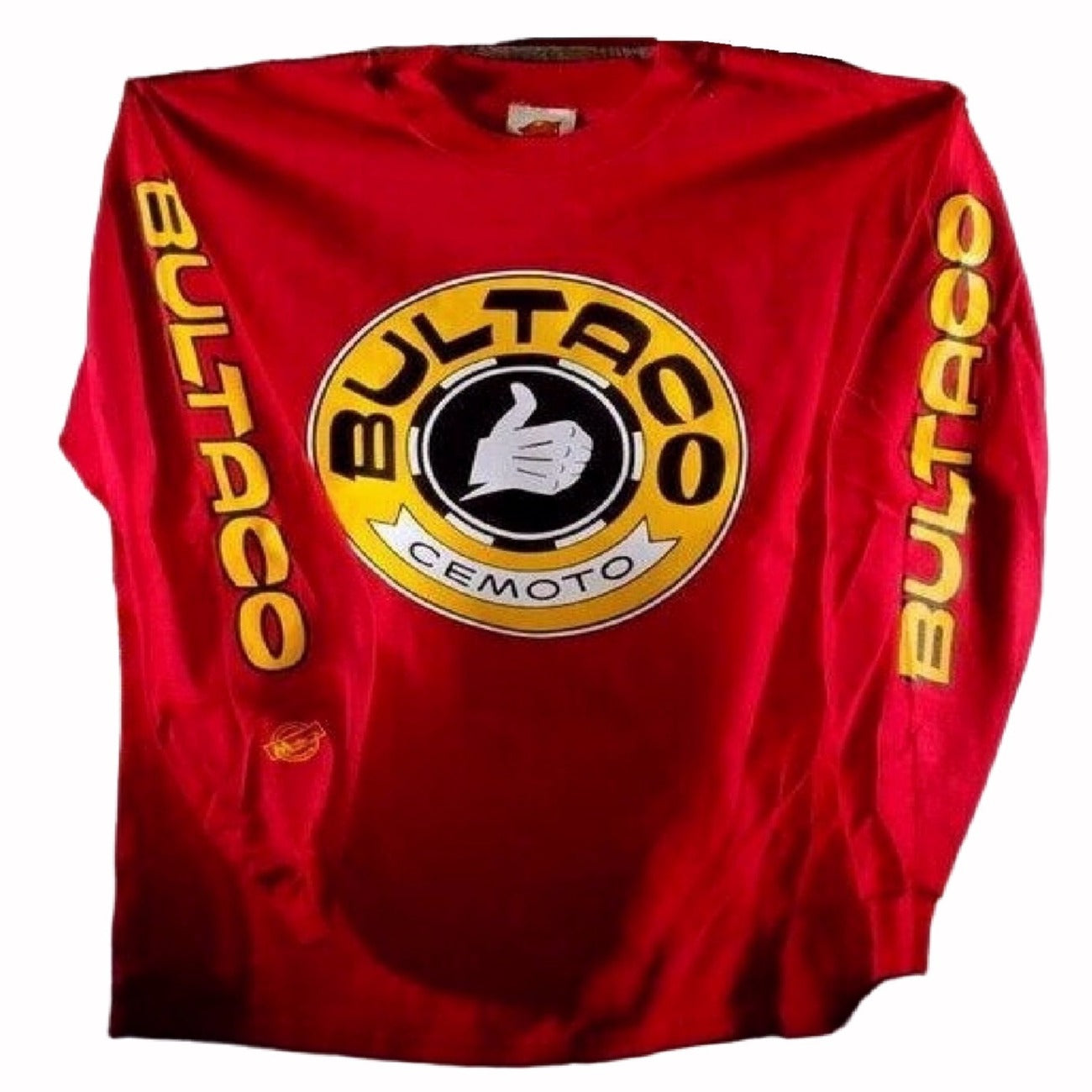 Bultaco Logo Red/Yellow Jersey Long Sleeve T-Shirt