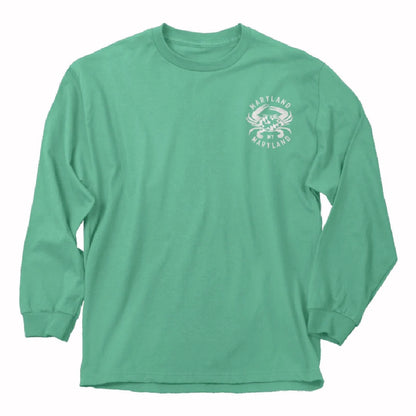 Maryland Chesapeake Dock Heron Long Sleeve Shirt Sweatshirt