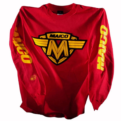 Maico Logo Red Jersey Long Sleeve T-Shirt