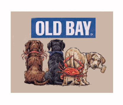 Old Bay Three Dogs Coming and Going Short Sleeve T-Shirt
