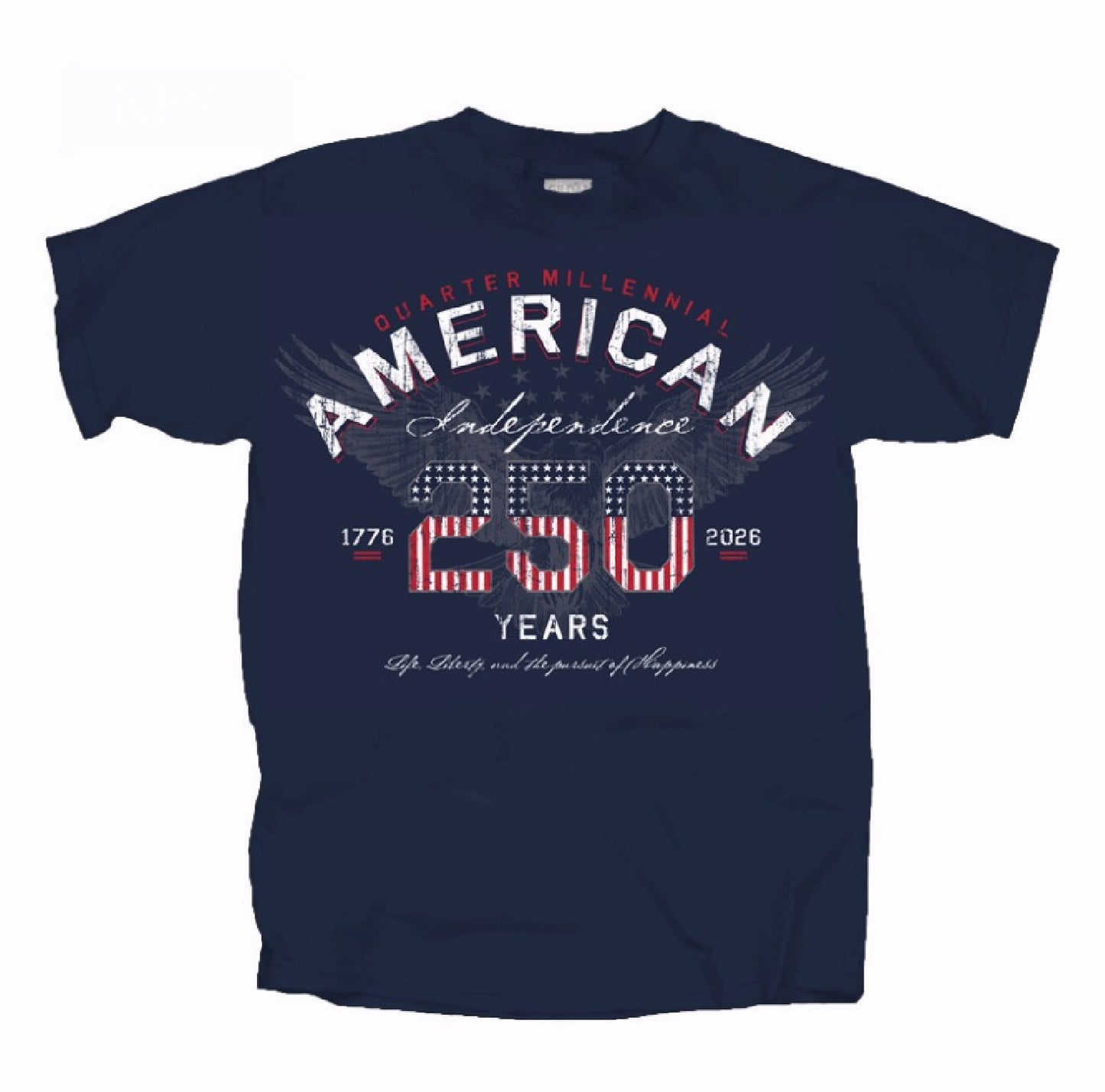 American Independence 250th Year Anniversary Patriotic Short Sleeve T-Shirt