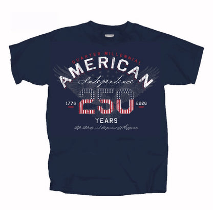 American Independence 250th Year Anniversary Patriotic Short Sleeve T-Shirt